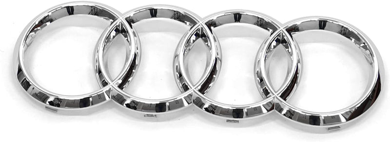 Audi 4N08536052ZZ Ringe Logo Zeichen Kühlergrill Emblem, Chrom/Silber