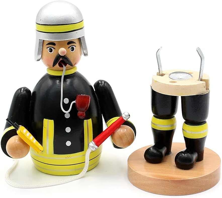 Dekohelden24 Räuchermann als Feuerwehrmann, ca.20 cm, 520341FW, Feuerwehrmann