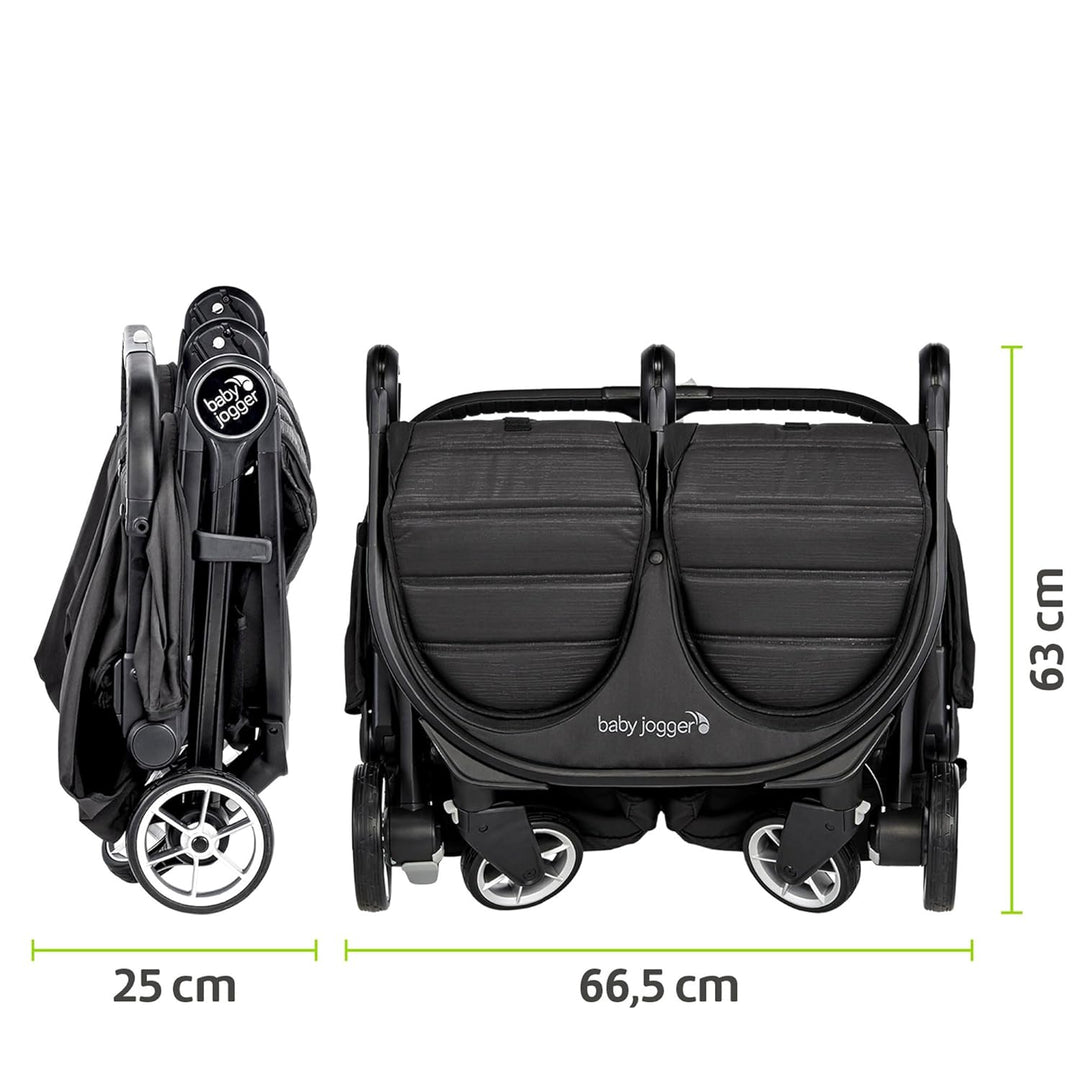 Baby Jogger City Tour 2 Double Geschwisterwagen Zwillingswagen für Reisen | leichter, zusammenklappb