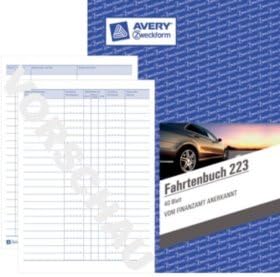 Avery Zweckform 223 Fahrtenbuch für PKW (A5, 40 Blatt) (5 Stück)