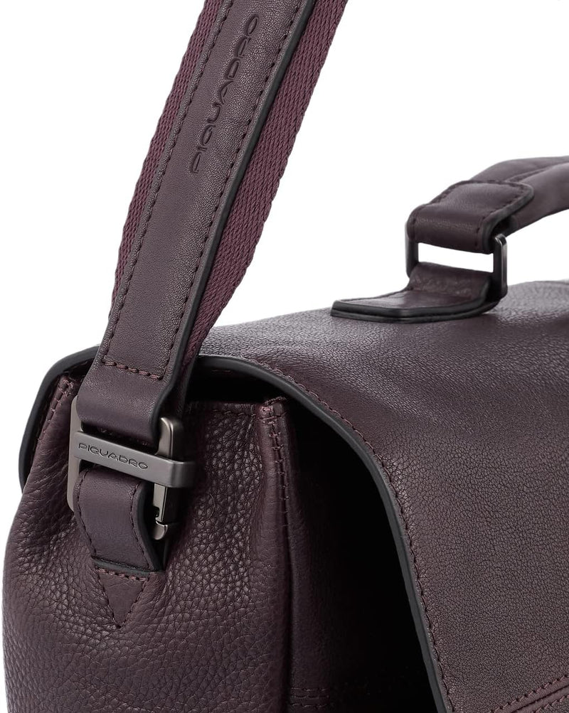 Piquadro Ronnie Aktentasche Leder 43 cm Laptopfach Brown 43,00 x 31,00 x 14,00 (cm), Brown 43,00 x 3