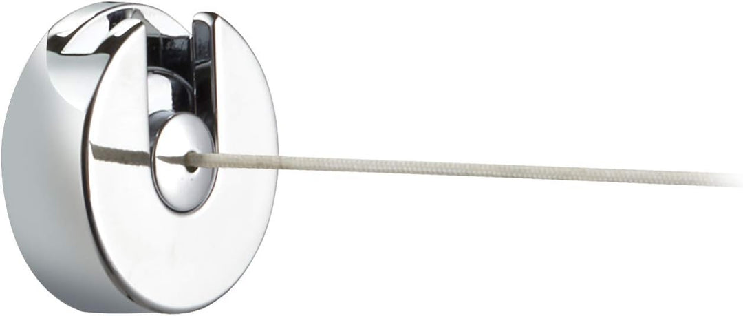 KEUCO Wäscheleine aus Edelstahl hochglanz-verchromt, mit Wandhalterung, ausziehbar bis 280cm, Belast