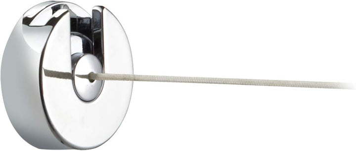 KEUCO Wäscheleine aus Edelstahl hochglanz-verchromt, mit Wandhalterung, ausziehbar bis 280cm, Belast