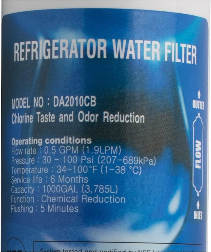 Microfilter Wasserfilter für Samsung, LG, (Side by Side) Kühlschrank Filter extern, 3er Pack