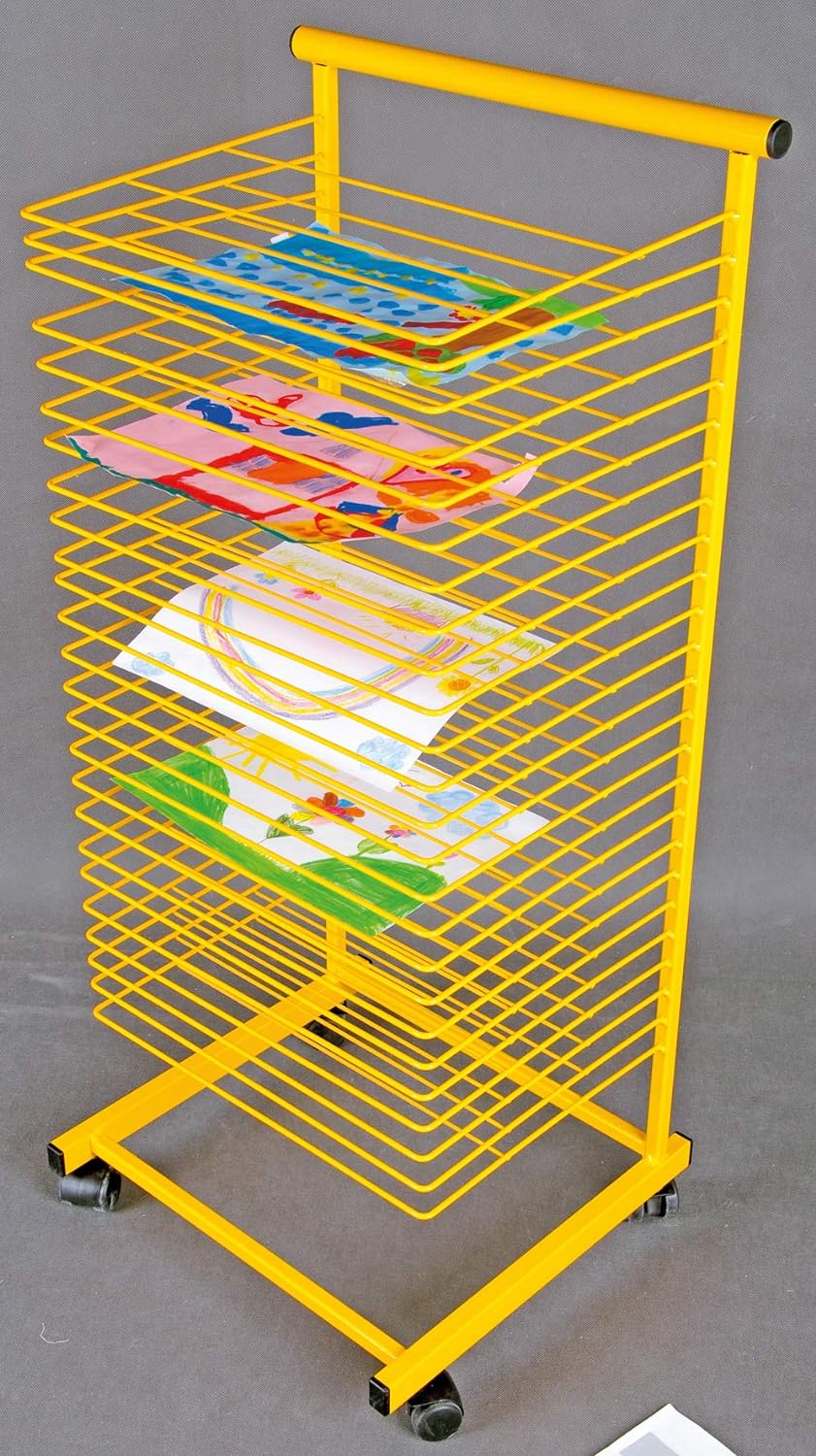 EDUPLAY 240080 Papiertrockenständer, Gelb, pulverbeschichteter Stahl