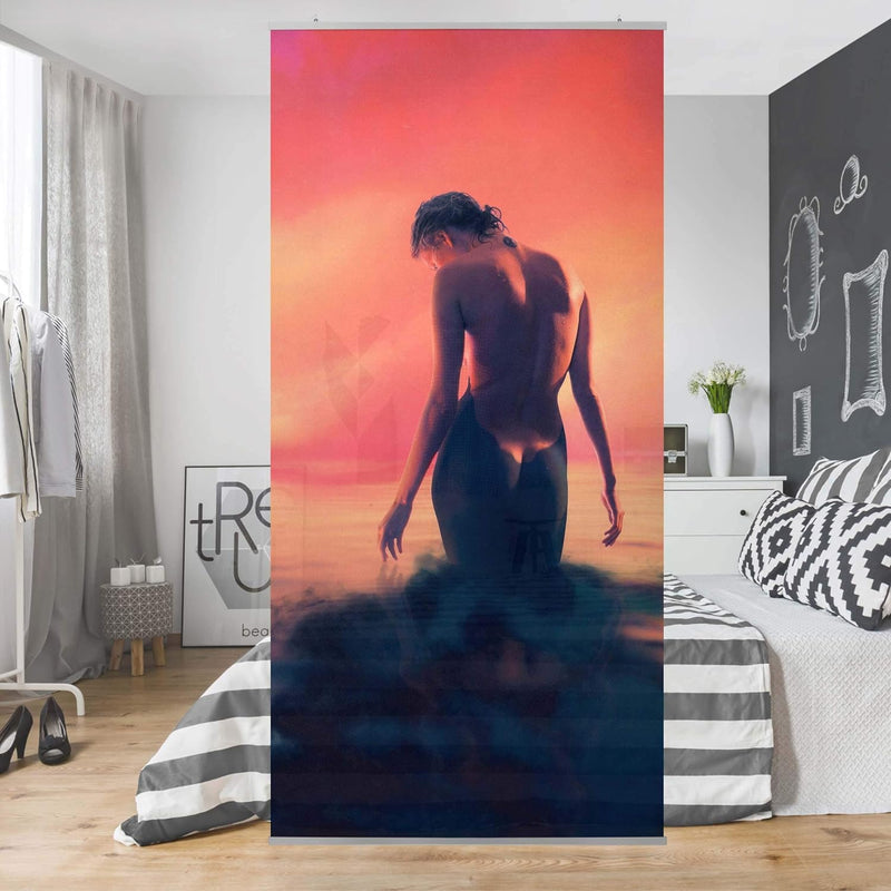 Bilderwelten Raumteiler Nymphe 250x120cm inkl. transparenter Halterung 250x120cm incl. transparent h