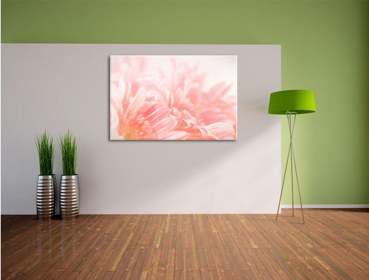 Pixxprint Gerbera-Blume als Leinwandbild/Grösse: 100x70 cm/Wandbild/Kunstdruck/fertig bespannt, 100x