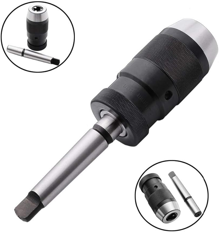 Senrise Schnellspannbohrfutter, selbstspannend, für CNC-Drehmaschinen/-Fräsen, Bohrmaschine, Schwarz