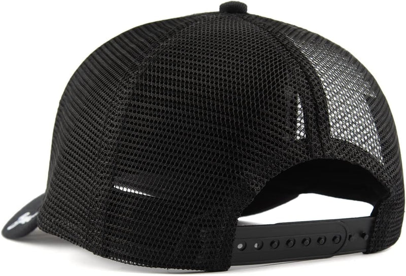 Bexxwell Trucker Cap schwarz mit Kreuz-Stickerei (optimale Passform, Kappe, Black, Truckercap, Cross
