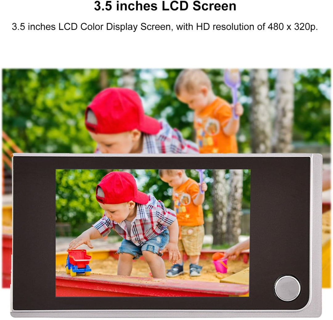 3,5 Zoll LCD Digital Türspion, 720P HD Elektronische Cat Eye Kamera, 120 Grad Sichtwinkel Digital LC