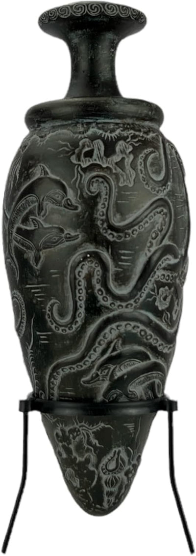 Rhyton Vase mit Oktopus und Delfinen, Minoan Crete, antikes Griechenland, terrakotta