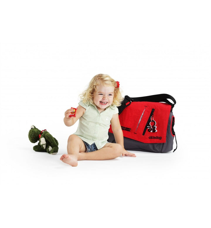Okiedog Wickeltasche Loft Samurai - rot/grau