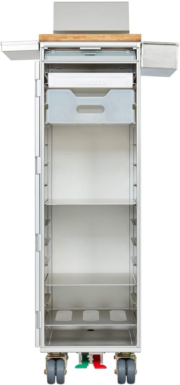 VanDeBord Ausstattungspaket Küche & Grillen, Zubehör für Flugzeugtrolleys, Einschub, Fachboden, Flas