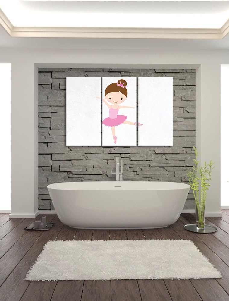 Pixxprint Hübsche Prinzessin weiss 3-Teiler Leinwandbild 120x80 Bild auf Leinwand