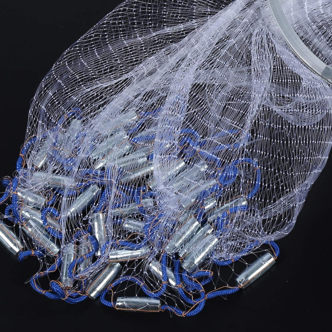 Wurfnetz Zum Fischen, Tragbares Fischernetz, Nylon Mesh Fischnetz zum Fangen von Angelnetz Angelzube