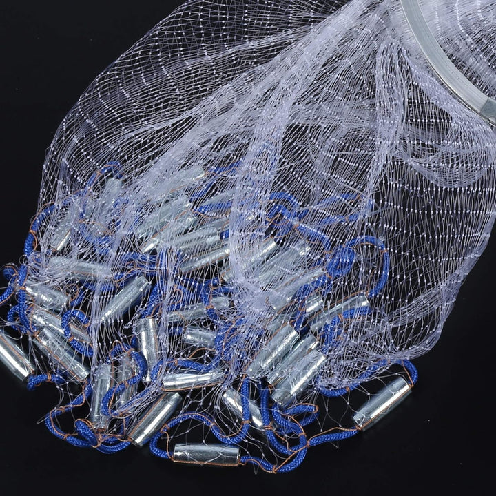 Wurfnetz Zum Fischen, Tragbares Fischernetz, Nylon Mesh Fischnetz zum Fangen von Angelnetz Angelzube