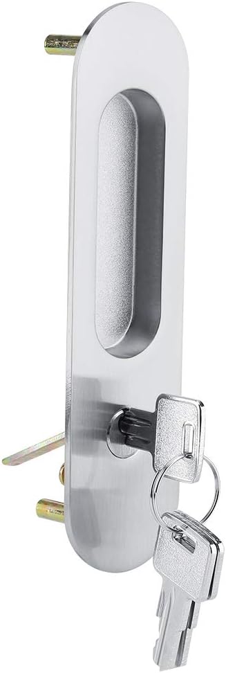 Schiebetür schloss, Schiebetürschloss mit Schlüssel Sicherheitstürschloss aus Aluminiumlegierung für