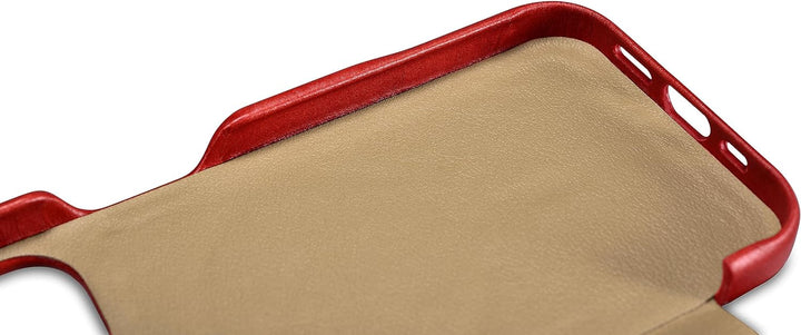 Mobiskin Hülle für iPhone 15 PRO (6,1 Zoll), Handyhülle mit Leder, Case kompatibel mit MagSafe, Schu