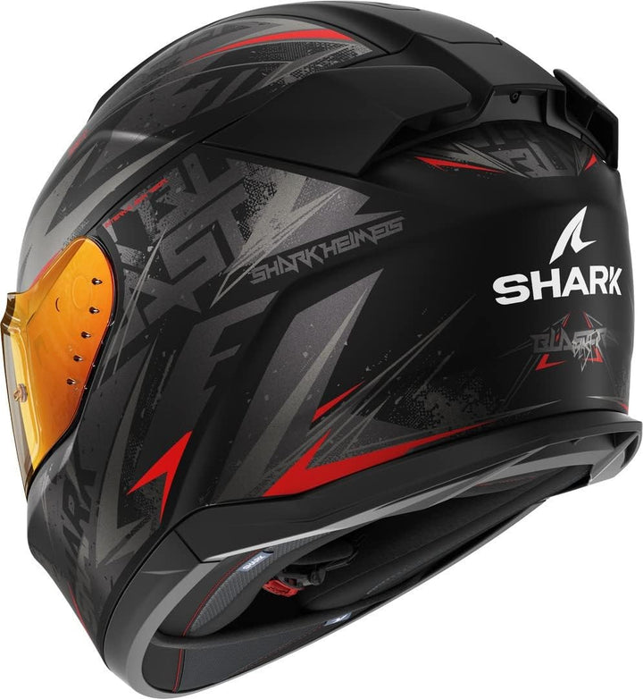SHARK, Integralhelme motorrad D-SKWAL 3 BLAST-R mat black anthracite red KAR, XXL