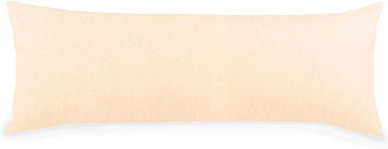 CelinaTex BeBasic Kissenbezug Doppelpack XXL 40 x 200 cm Natur Mikrofaser Seitenschläferkissen Bezug