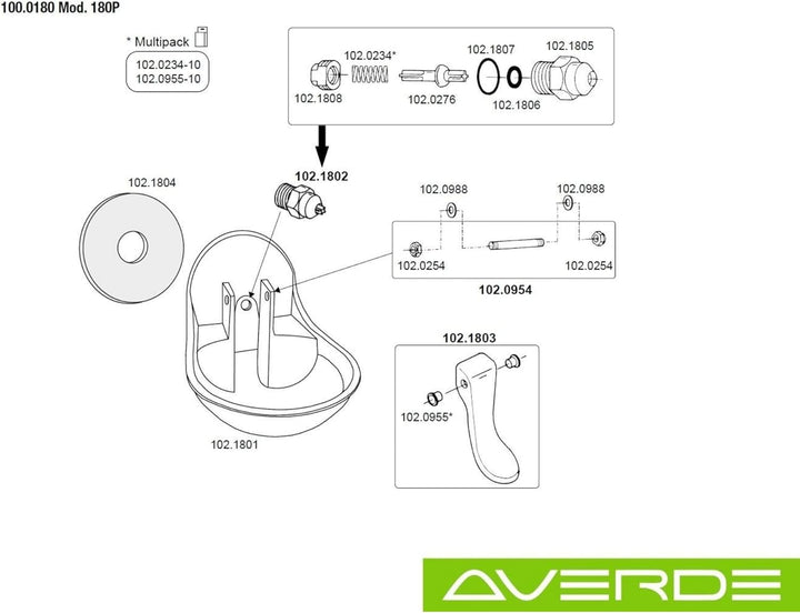 Suevia 1000180 Anbautränke Anbautränke Mod. 180