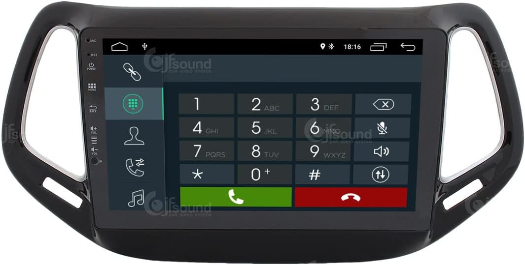 Costum fit Autoradio für Jeep Compass Android GPS Bluetooth WiFi Dab USB Full HD Touchscreen Display