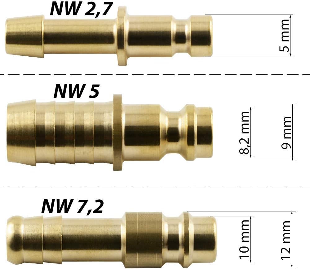 Fittingteile - Wanddose Druckluftverteiler mit 3x Druckluftkupplung NW 7,2 - G 1/2", G 1/2"