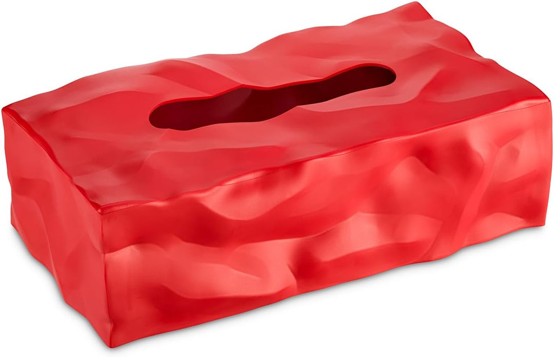 Essey Kosmetiktücher-Box Wipy Cube II, rechteckiger Taschentuchspender, Design Taschentuchbox Rot, R