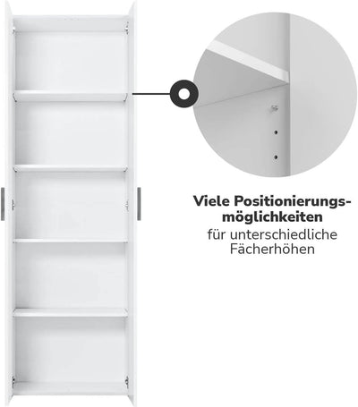 mokebo® Einlegeböden für Schränke aus Holz 'Die Einleger' in weiss, Mehrzweckschrank, Aktenschrank o