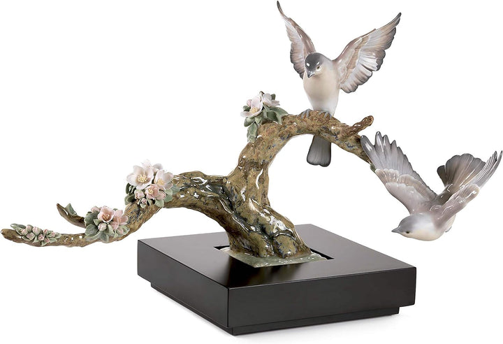 LLADRÓ Vogel-Figur Das Lied des Waldes. Vögel. Porzellan.