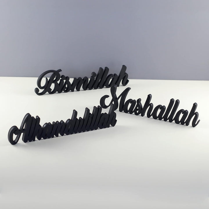 IWA Concept Bismillah, Alhamdulillah, Mashallah | Heimdekoration oder islamische Dekoration für Tisc