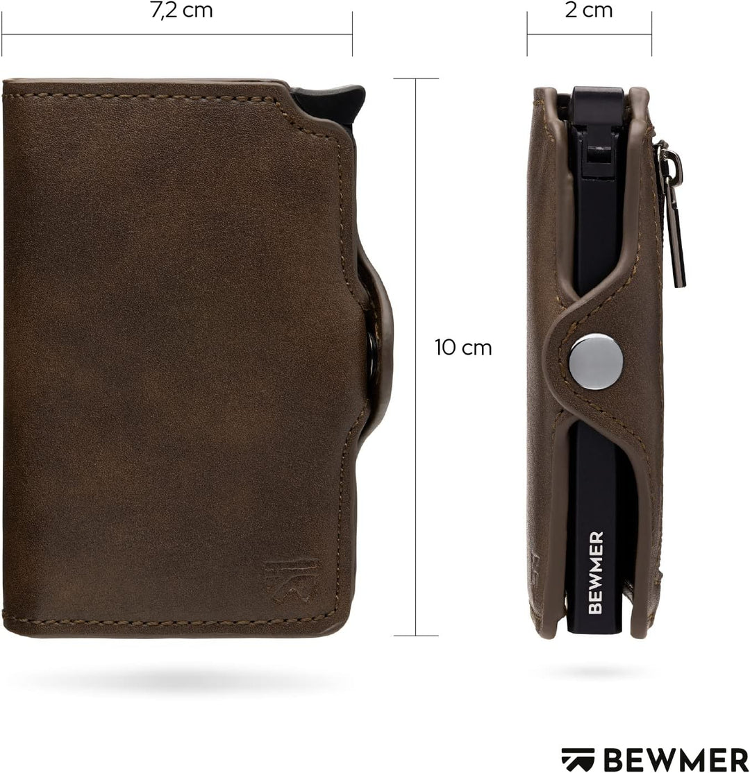 BEWMER 1 Geschütztes Kartenetui | Slim Wallet für Männer und Frauen | Kartenhalter mit RFID-Schutz u