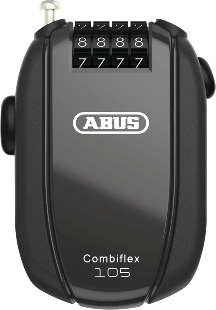 ABUS ausziehbares Kabelschloss - SportFlex 2504 - Kabellänge 90 cm & Kabelschloss Combiflex – Schlos
