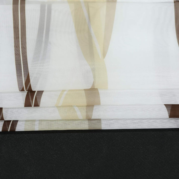 ESLIR Raffrollo mit Schlaufen Gardinen Küche Raffgardinen Transparent Schlaufenrollo Vorhänge Mit We