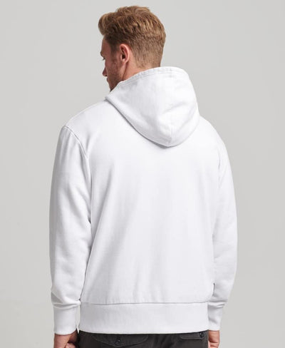 Superdry Herren Recycled Micro Side Hoodie Weiss M/L