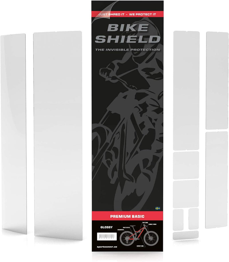 Bikeshield Premium Basic Matt Rahmenschutz-Set für Erwachsene, Unisex, unsichtbar, Medium