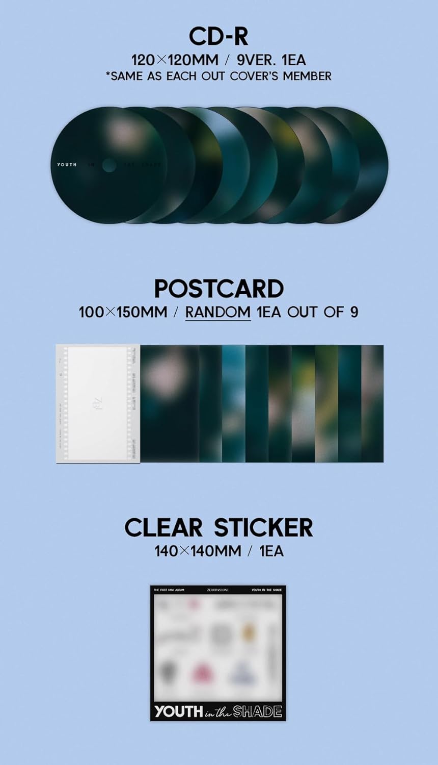 ZEROBASEONE - 1st Mini Album YOUTH IN THE SHADE Digipack version CD (KIM TAE RAE ver.), Kim Tae Rae