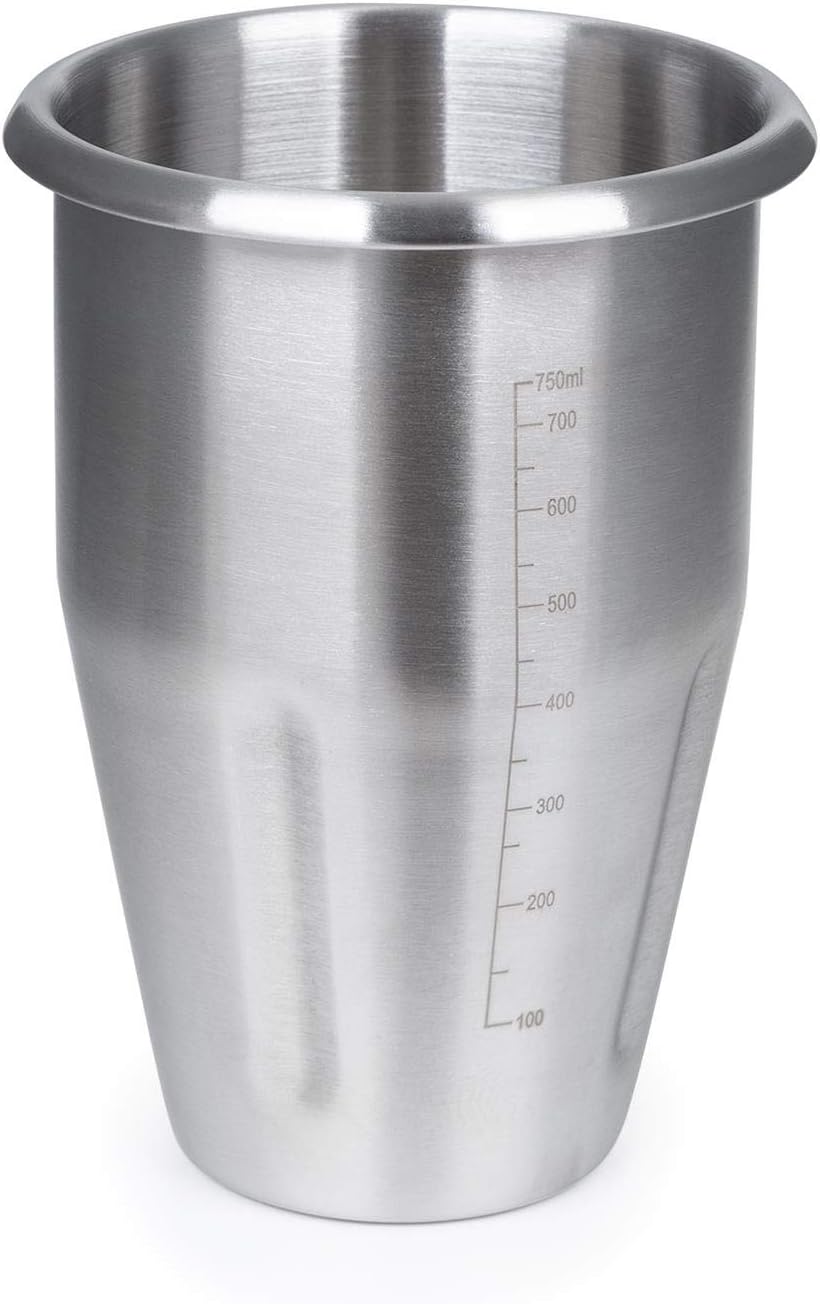 Klarstein Kraftpaket Pro Edelstahlbecher, Zubehör, Ersatz, Kapazität: 1 Liter, Mixbecher, Edelstahl,