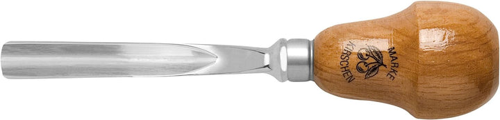 "KIRSCHEN" Werkzeuge 5640010 | Kerbschnitzbeitel mit Birnenheft Stich 39, gebogen & V-förmig - 10mm