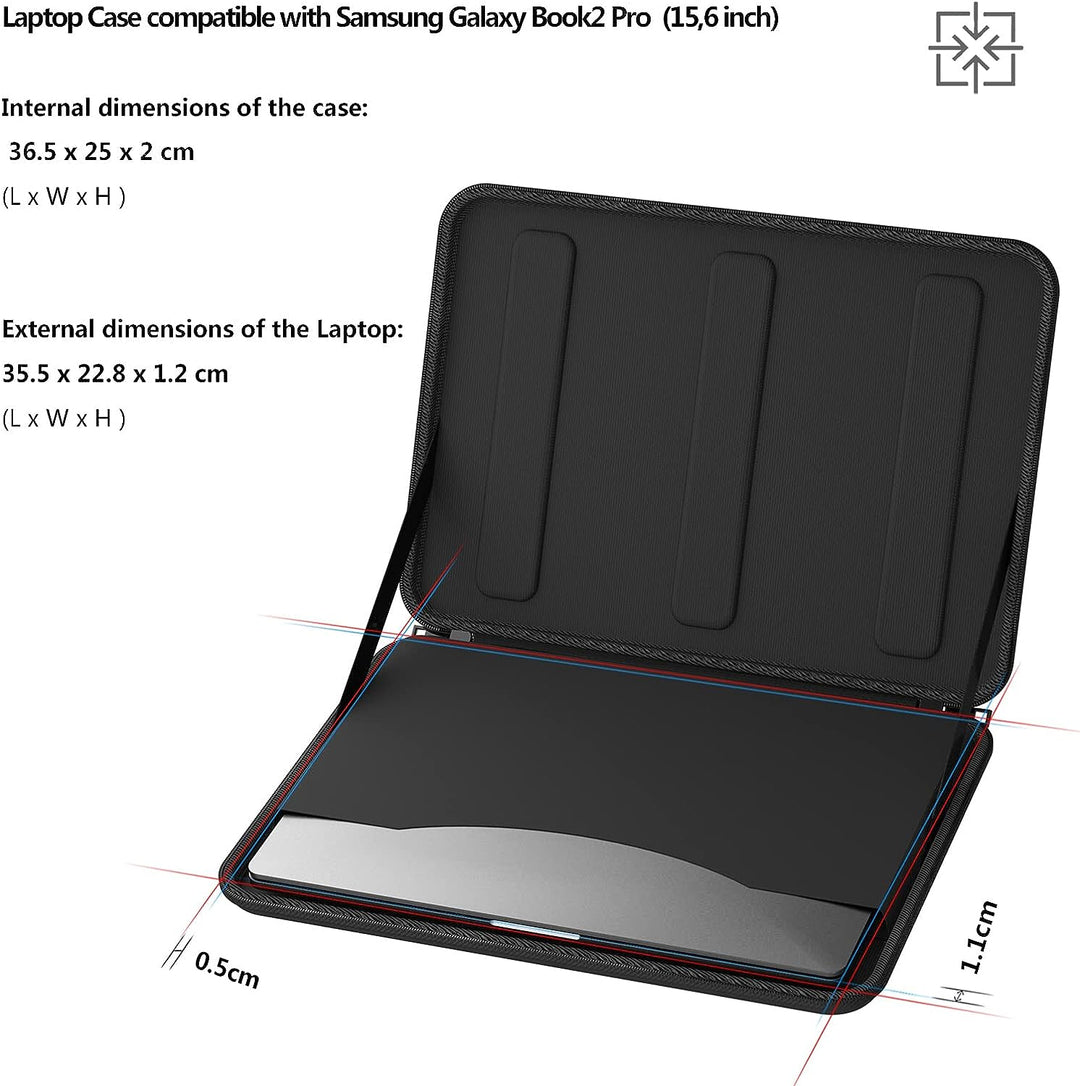 Smatree Hartschale Laptoptasche Kompatibel mit 15,6 Zoll ‎Samsung Galaxy Book2 Pro 360/ Book Pro/ASU