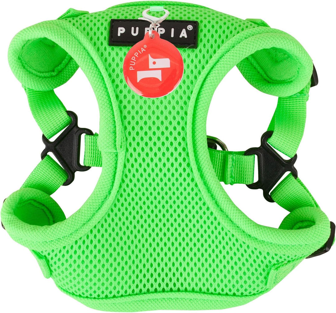 Puppia 4-Punkt Neon-Hundegeschirr für kleine und mittelgrosse Hunde - leicht und super weich in viel
