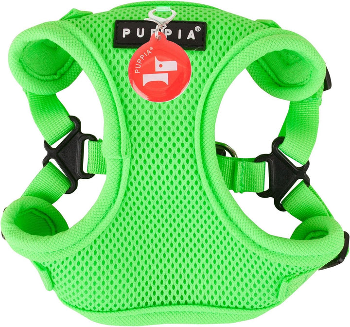 Puppia 4-Punkt Neon-Hundegeschirr für kleine und mittelgrosse Hunde - leicht und super weich in viel