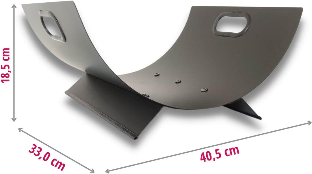 SULENO - Holzkorb DOVER 41x33 cm Aufbewahrungskorb Kaminholzkorb Brennholzkorb Feuerholzkorb, Stahl