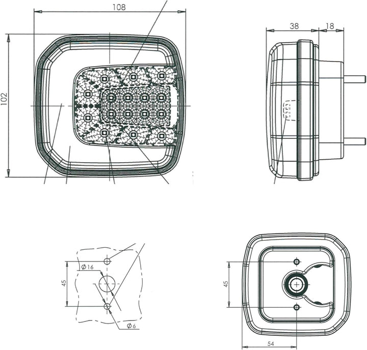 LED-MARTIN® Kombi Rückleuchte KR3 - universal - Design Rückleuchte - Trailer - Anhänger - Fahrzeuge