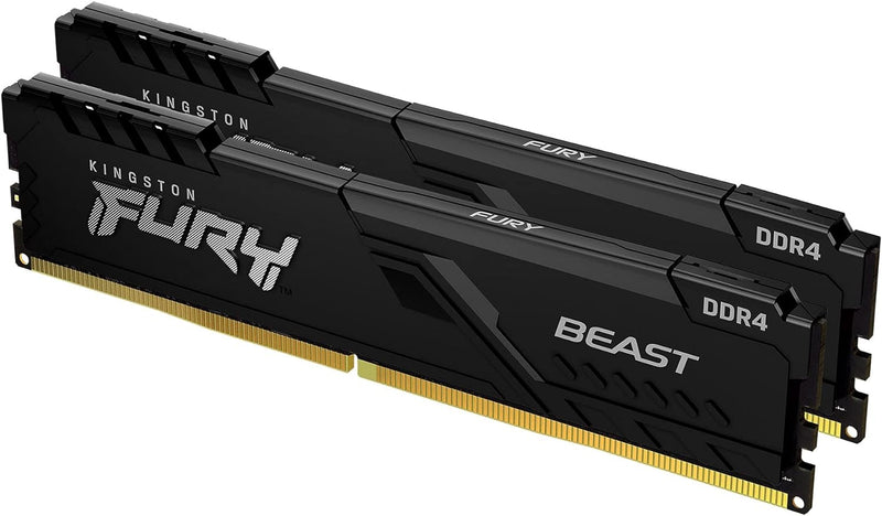 Kingston FURY Beast 16GB (2x8GB) 3733MHz DDR4 CL19 Desktop Speicher Kit mit 2 KF437C19BBK2/16 16GB K