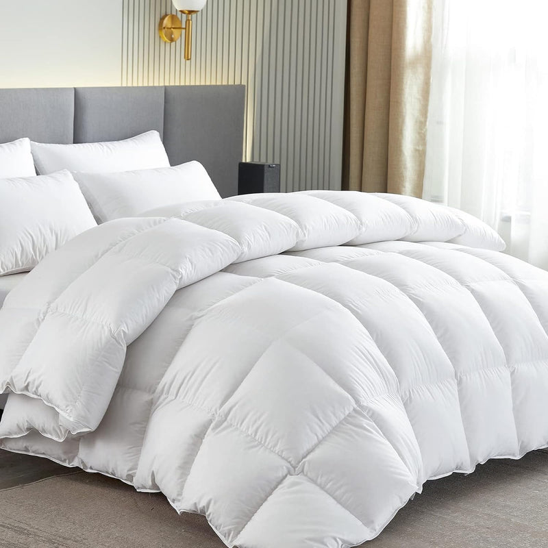 Homyrium Daunendecke 155x220 Ganzjahres Komfort Bettdecke 155x220 Daunen Warm Federbett Federdecke -