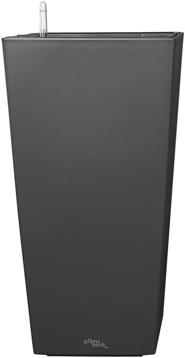 Pflanzwerk® ÖKOSYSTEM Pflanzkübel Square - Blumentöpfe Übertöpfe mit BEWÄSSERUNGSSYSTEM - 19x10x10cm