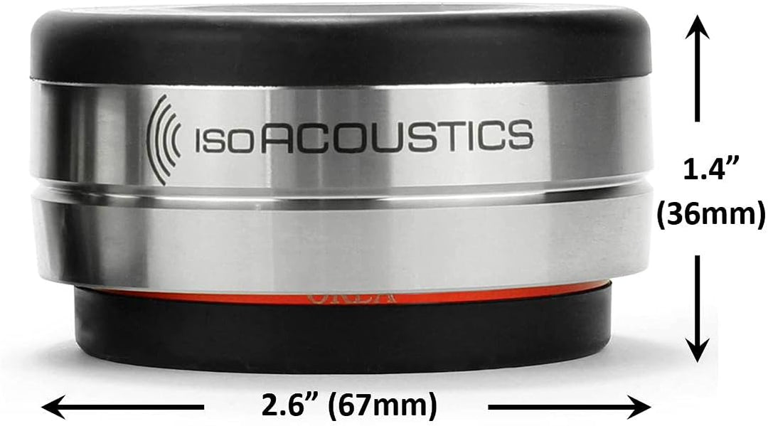 IsoAcoustics Orea-Serie mit Isolatoren für HiFi-Komponenten OREA Bordeaux – 14,5 kg max./Stück Borde
