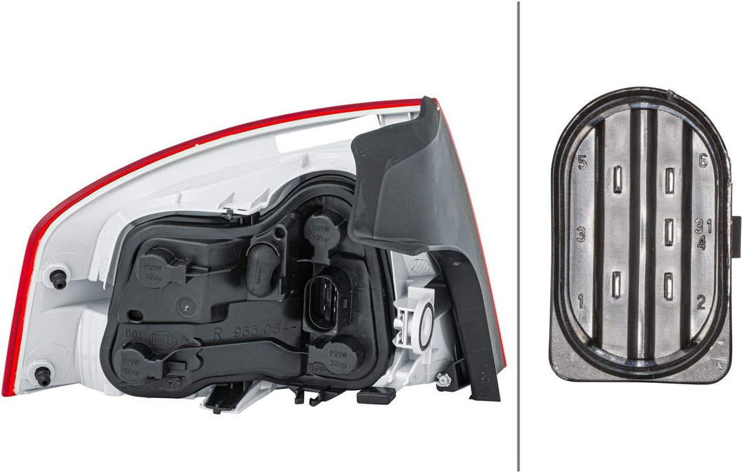 HELLA 2VP 965 037-061 Heckleuchte - Glühlampe - äusserer Teil - rechts - für u.a. Audi A4 (8Ec, B7)