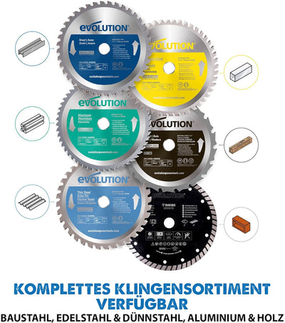 Evolution M185TCT-40CS - 185 mm Sägeblatt zum Schneiden von Baustahl - Metall-Sägeblatt mit 40 Zähne